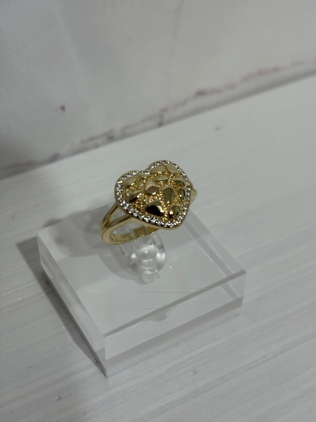 Diamond Nugget Heart Ring