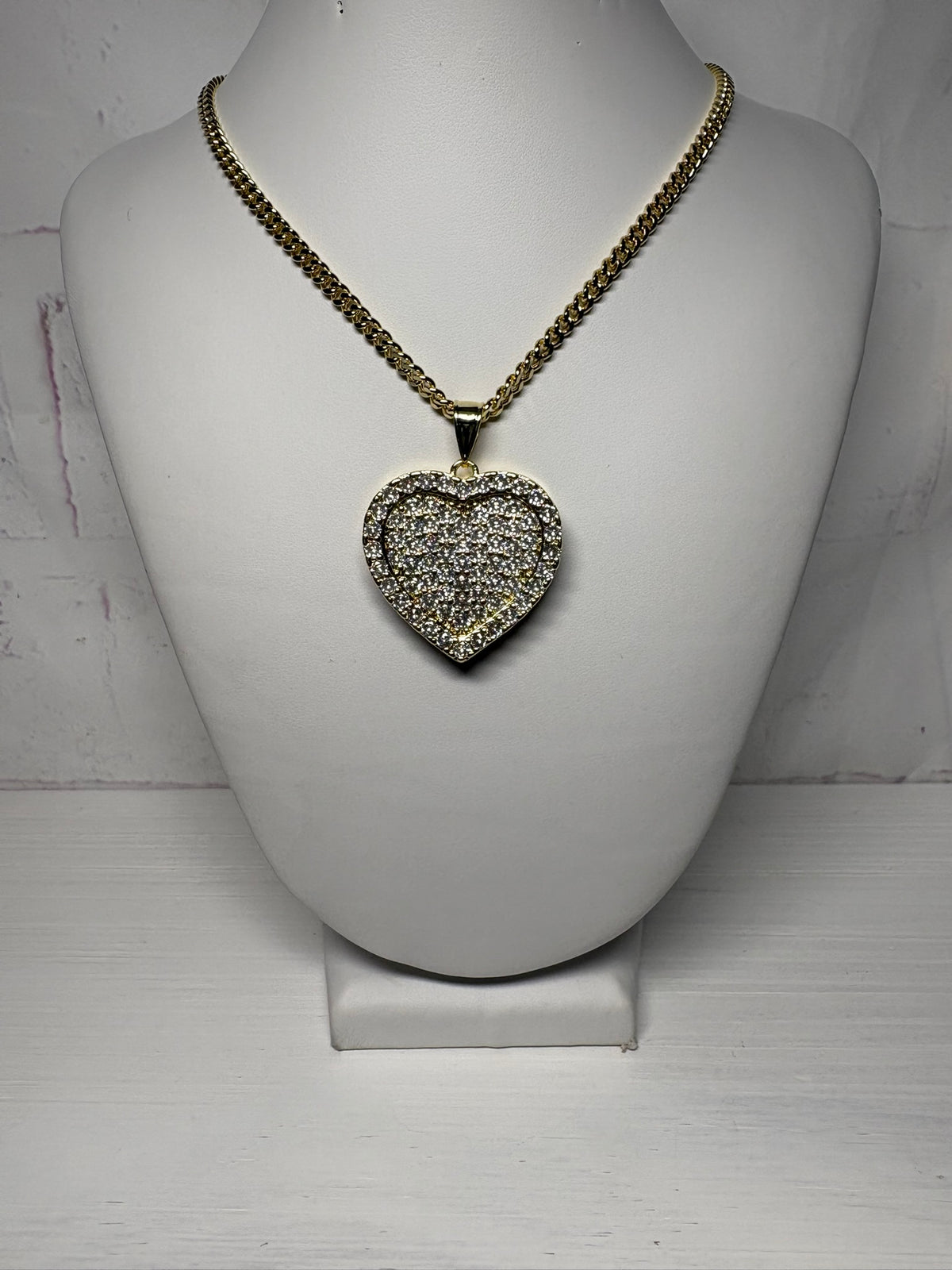 Blush Ice Heart Necklace (Big)