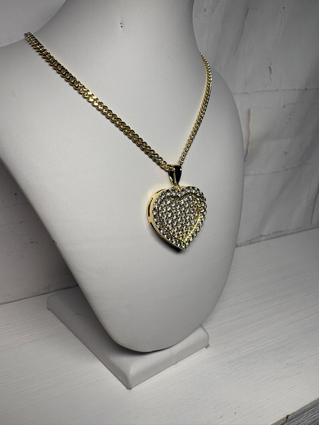 Blush Ice Heart Necklace (Big)