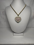 Blush Ice Heart Necklace (Big)