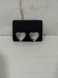 Silver Heart Clip Earrings