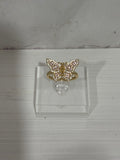 Blush Crystal Butterfly Ring
