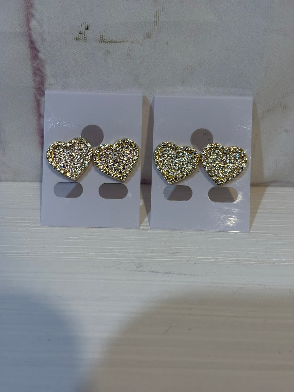3D Heart Earrings