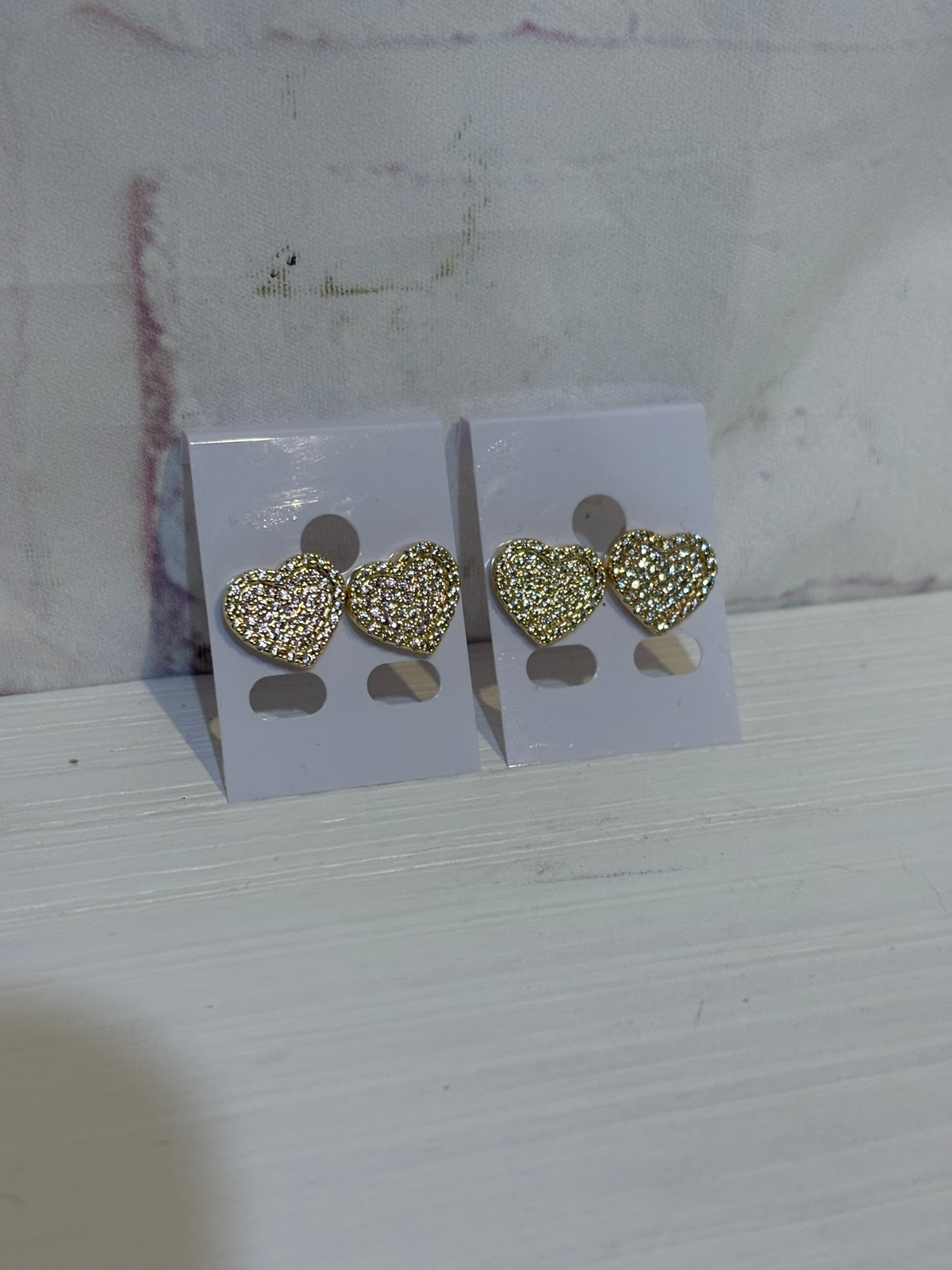 3D Heart Earrings