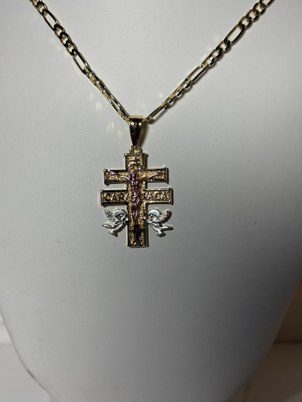 Guardian Angel Crucifix Necklace