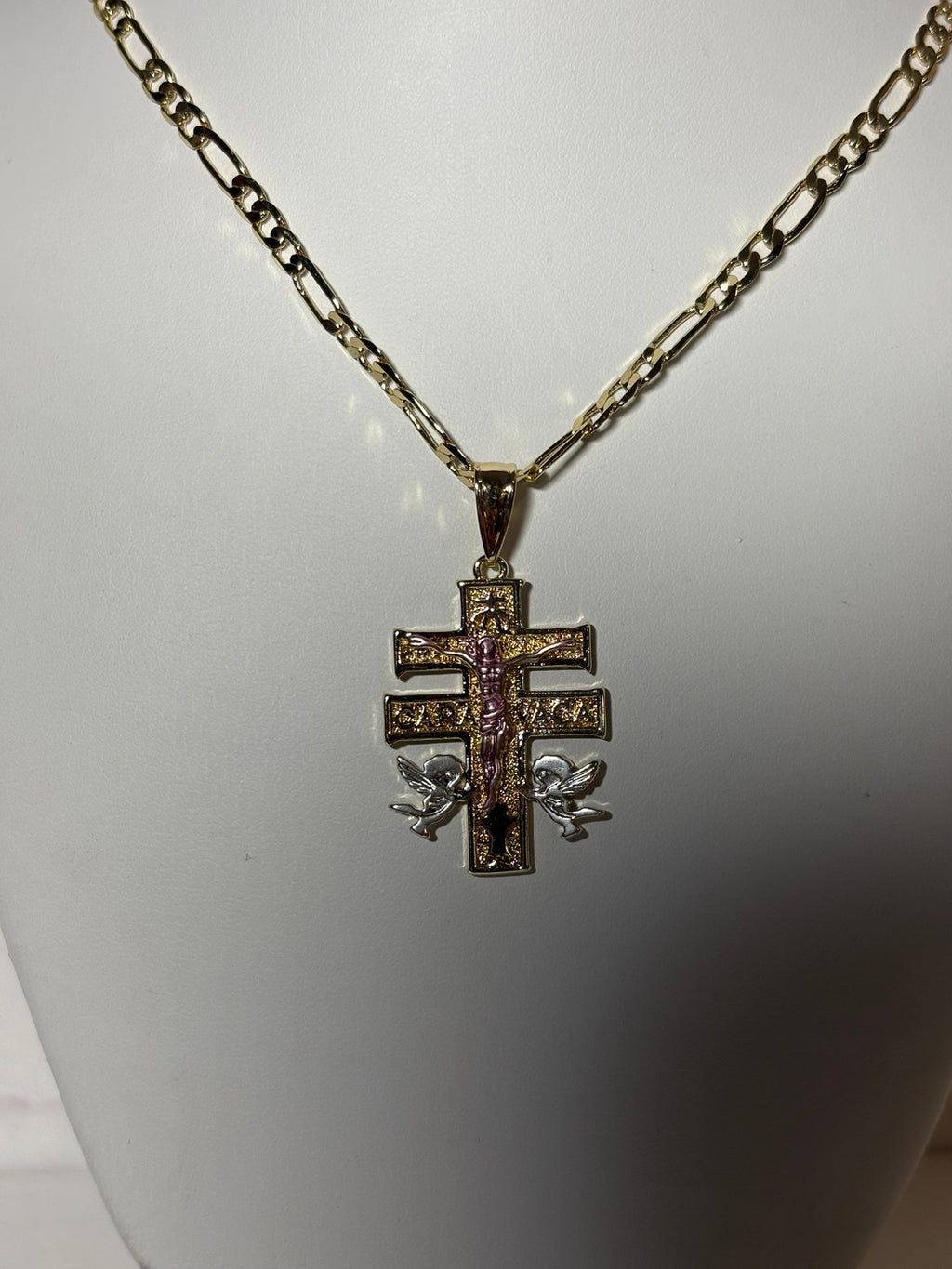 Guardian Angel Crucifix Necklace