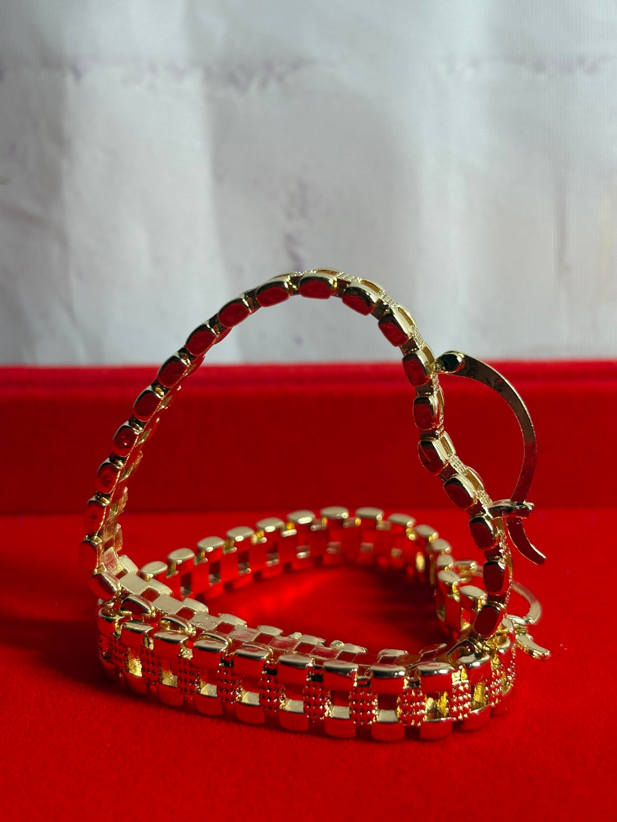 Rolly Heart Hoops 50mm