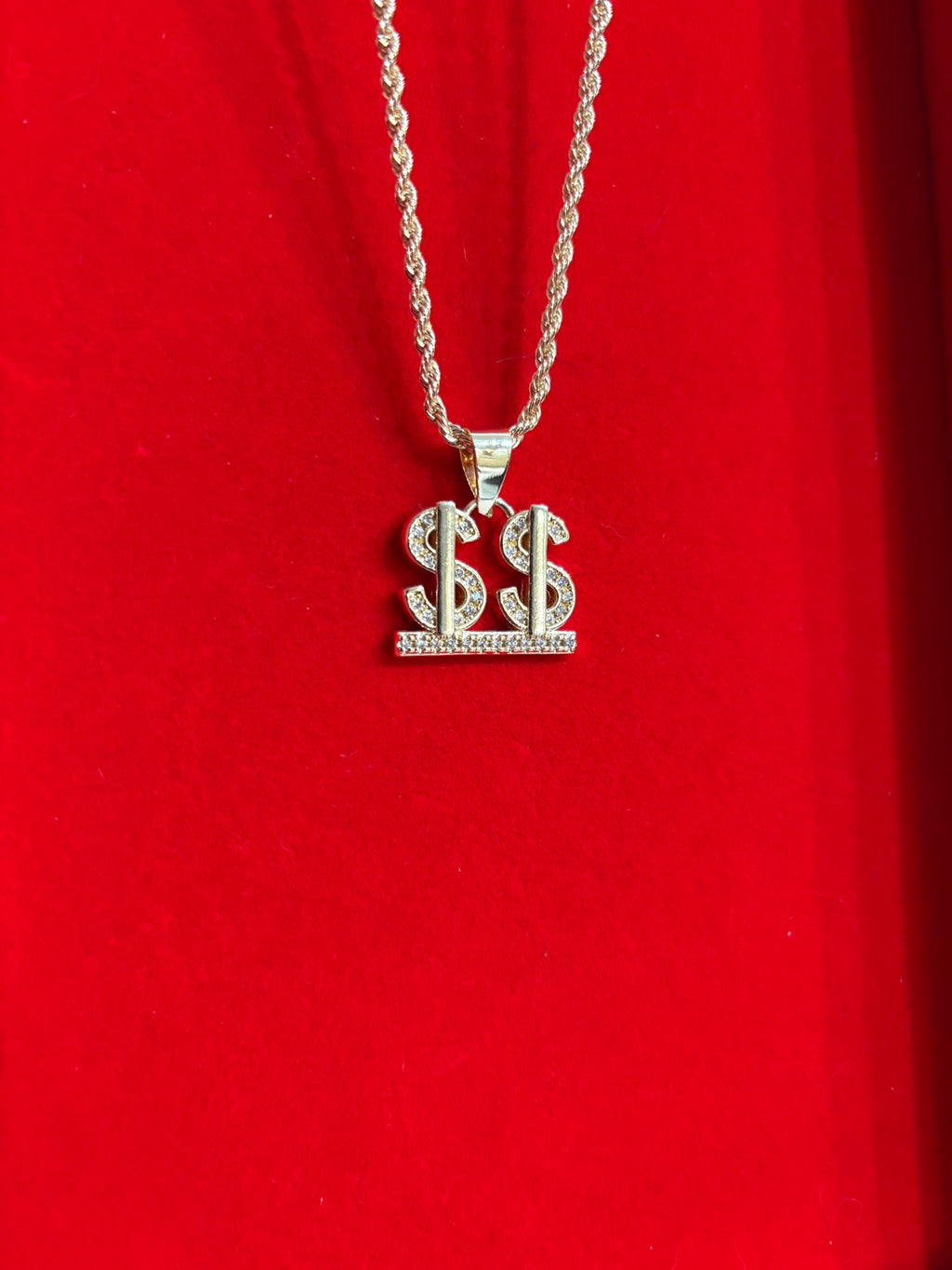 Double Dollar Bling Necklace