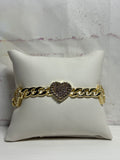 3 Heart Bracelet (pink)