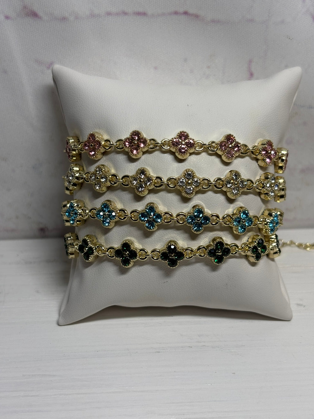 Dainty flower Crystal Bracelet