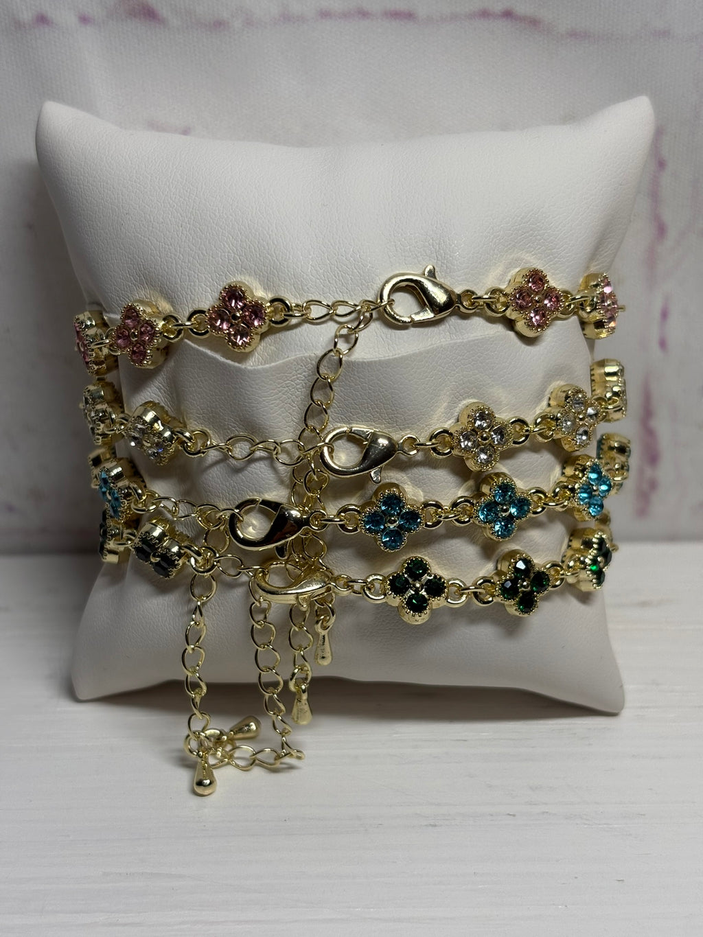 Dainty flower Crystal Bracelet