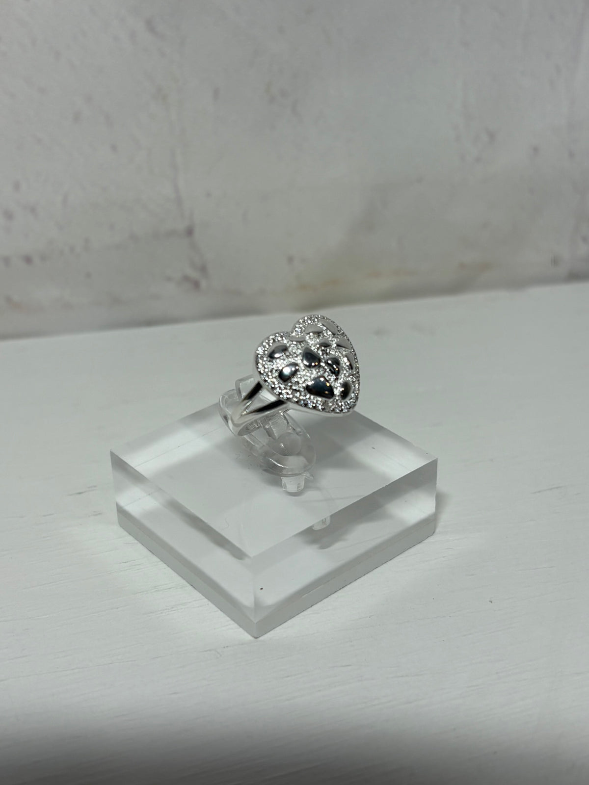 Silver Heart Nugget Ring