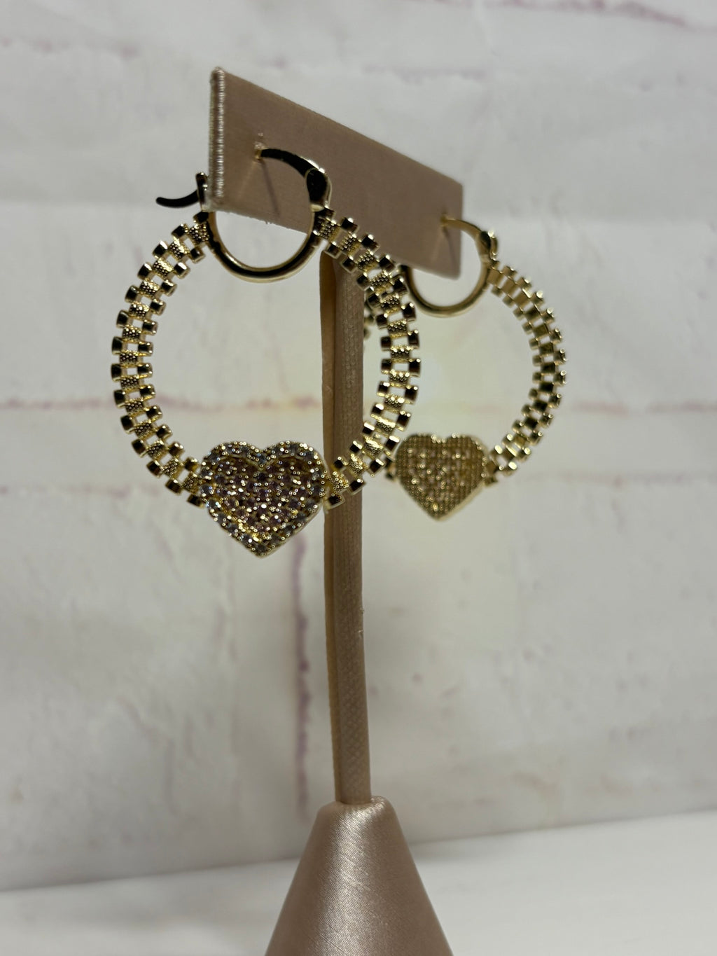 Pink Heart Rolly Hoops