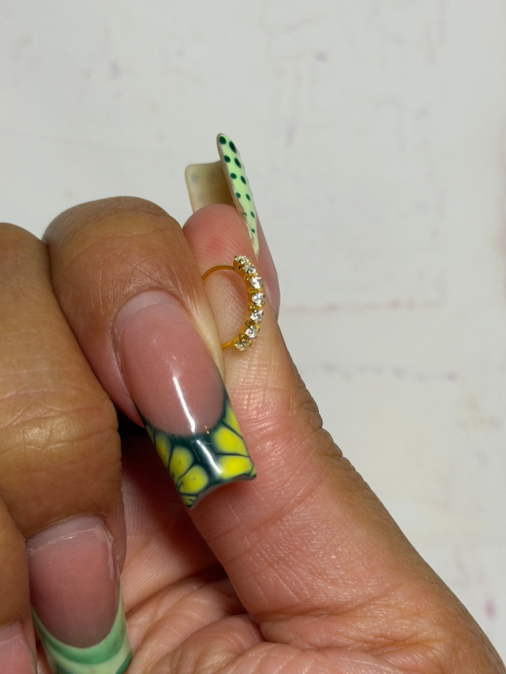 Gold Diamond Hoop