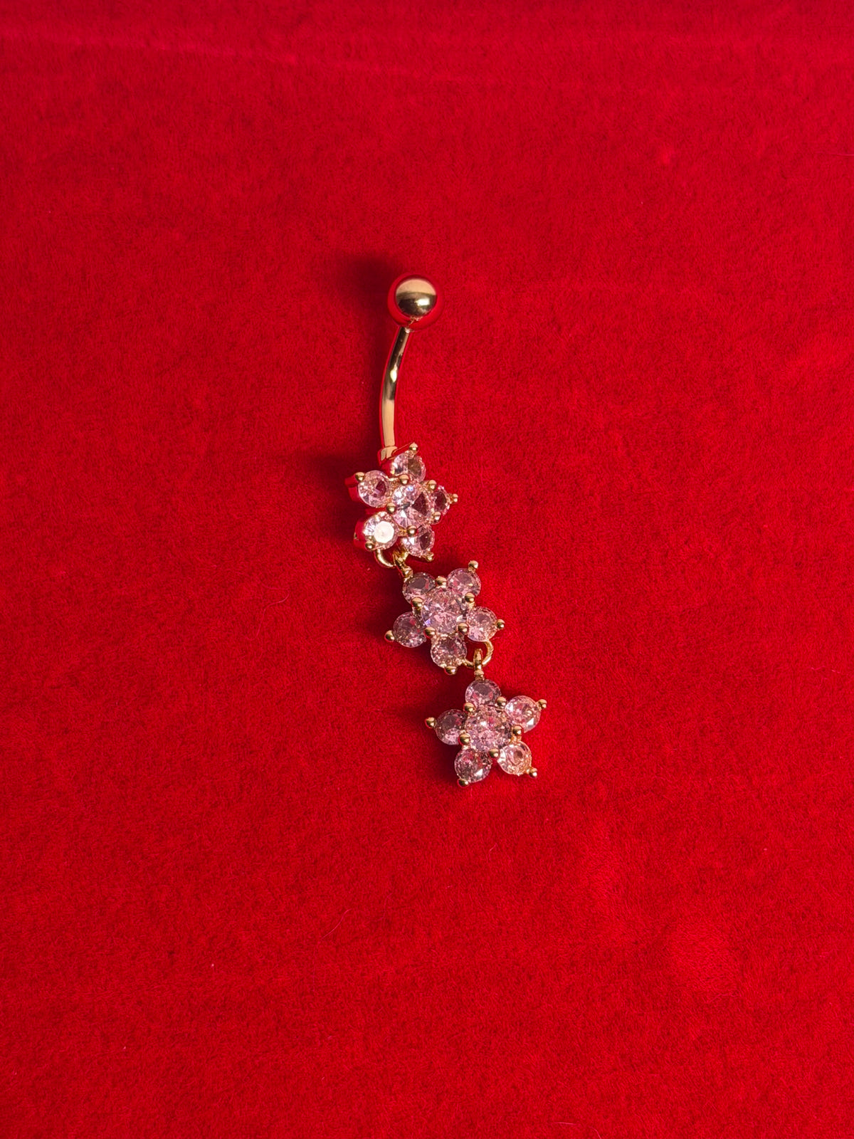 Gold Pink #5 Belly Piercing