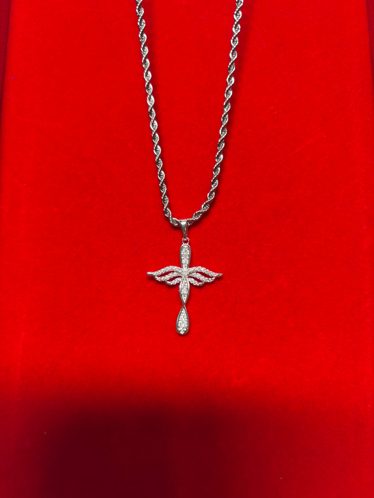 Angel Wings Cross Necklace
