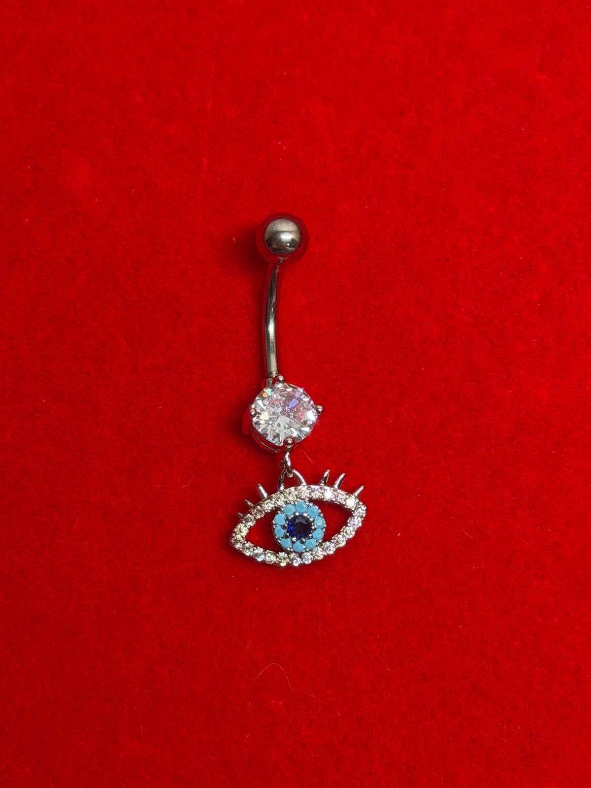 Silver Blue #11 Belly Piercing