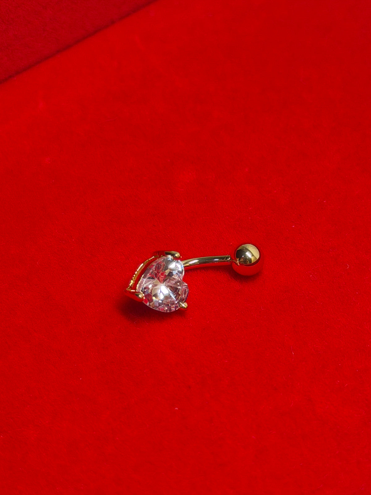 Gold #13 Belly Piercing