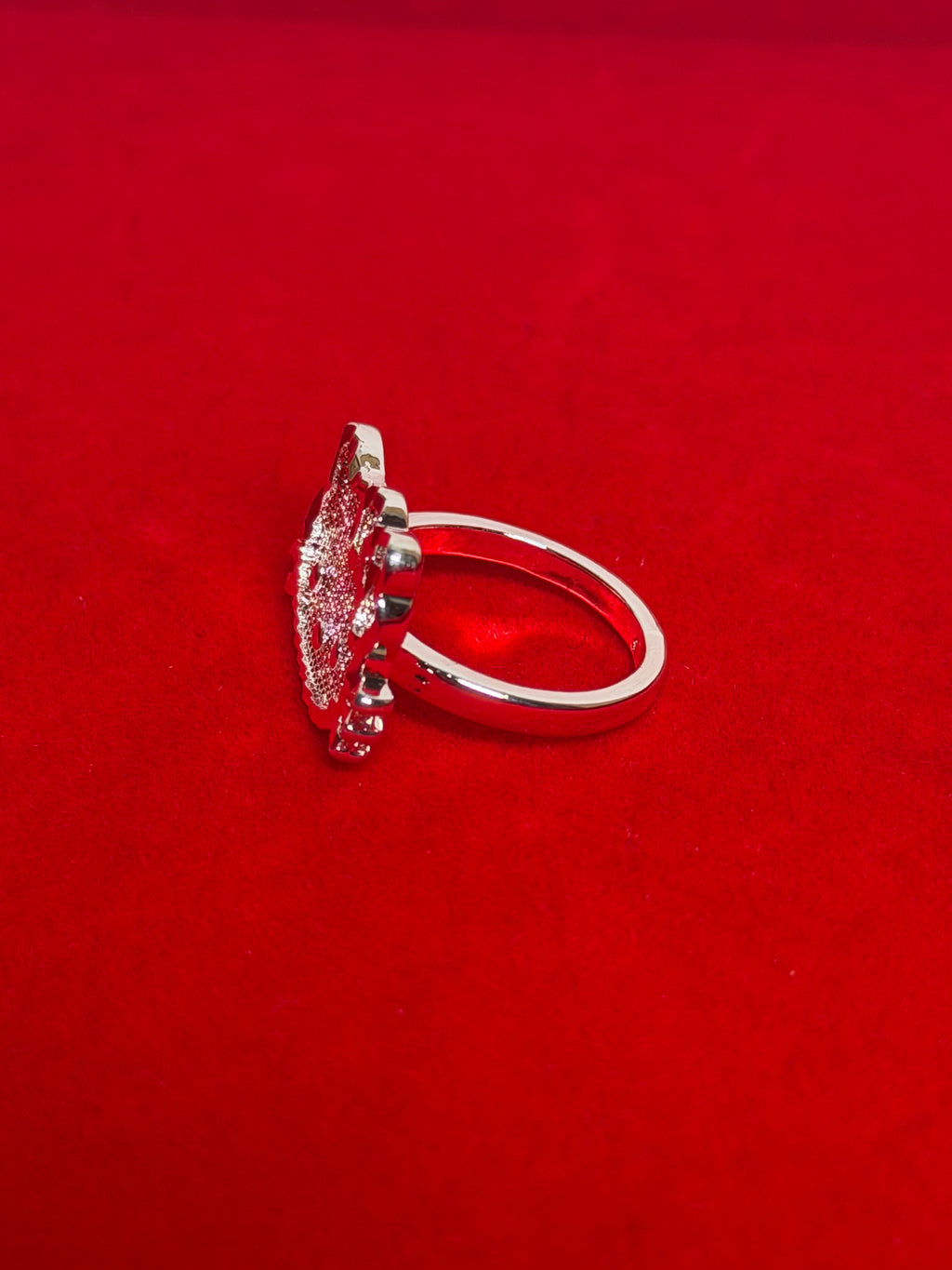 Silver Hk face ring