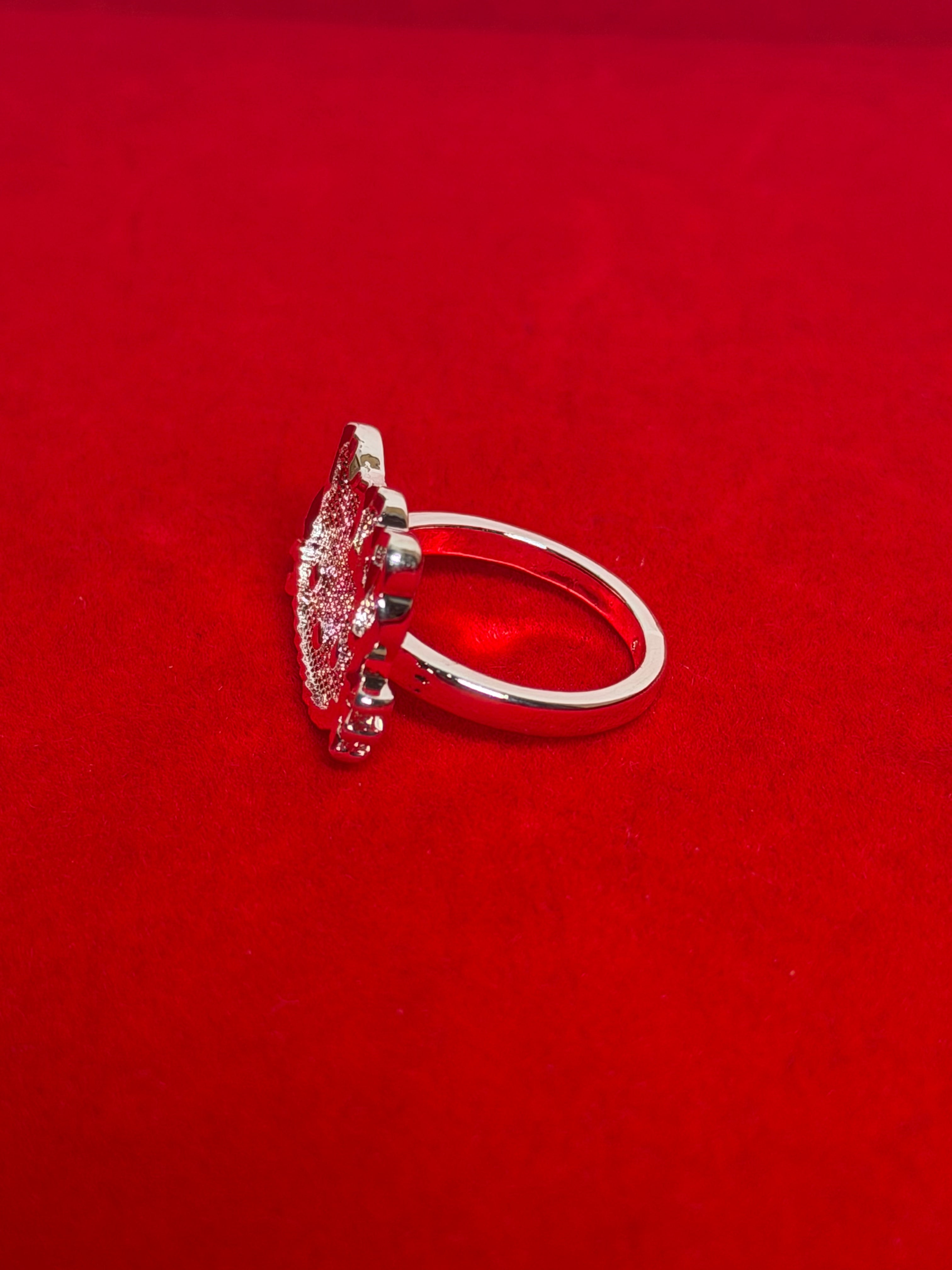 Silver Hk face ring