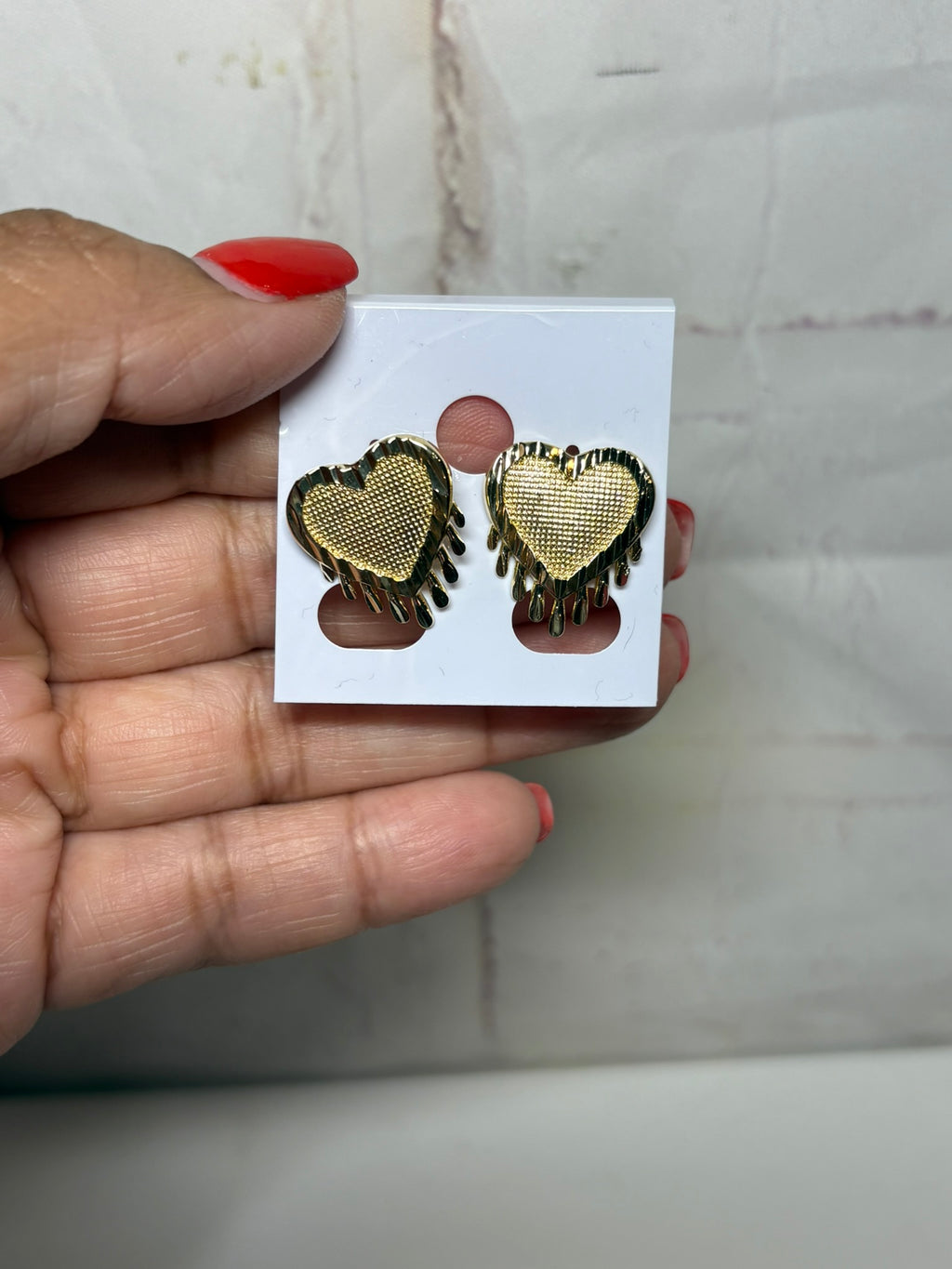 Heart Drip Earrings