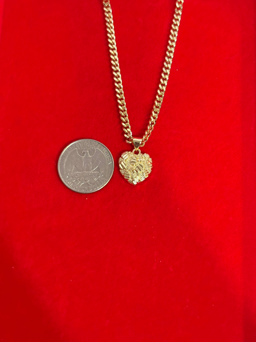 Diamond-Cut Heart Necklace
