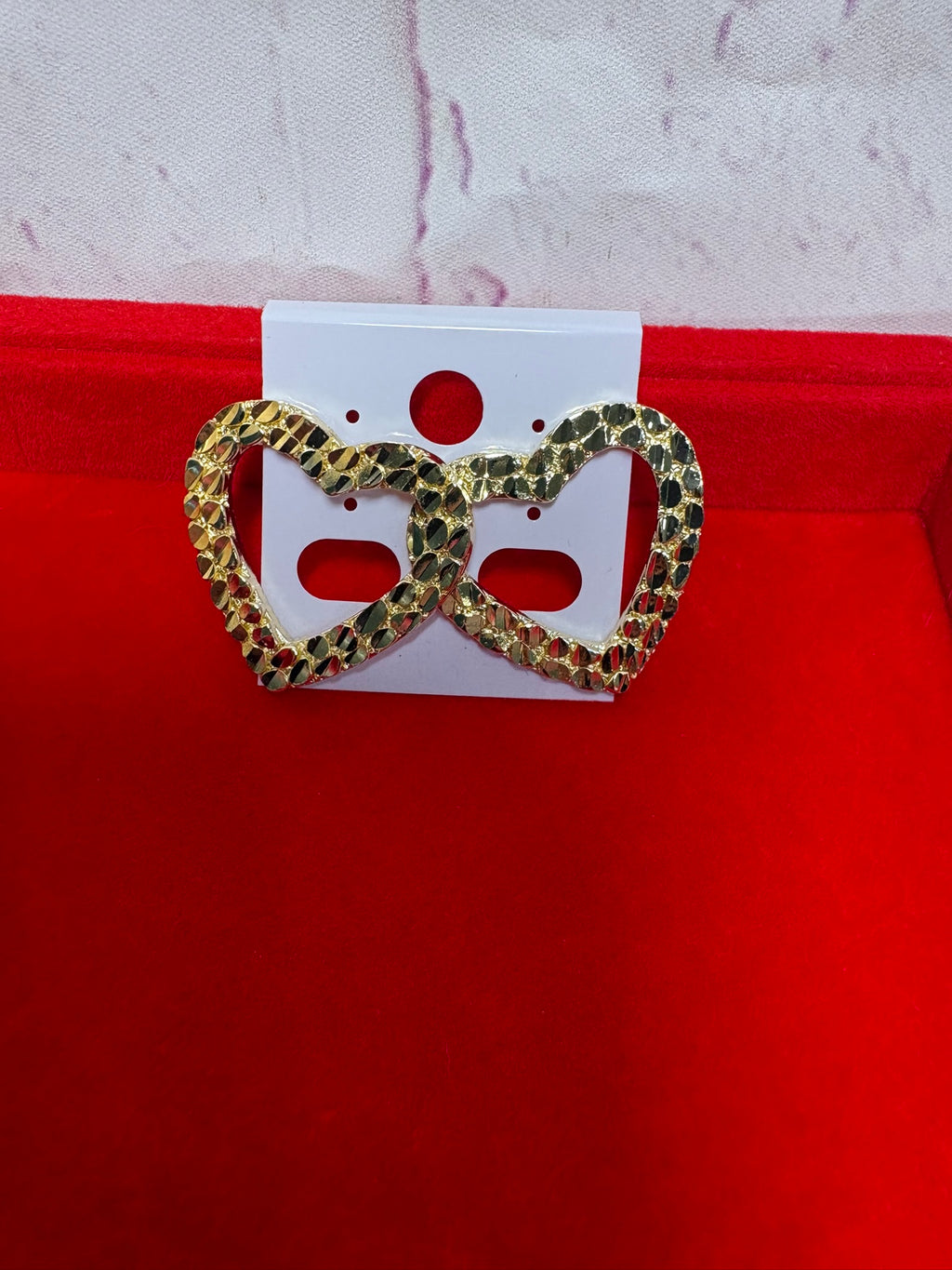 Cut Heart Hoop Earrings (Large)