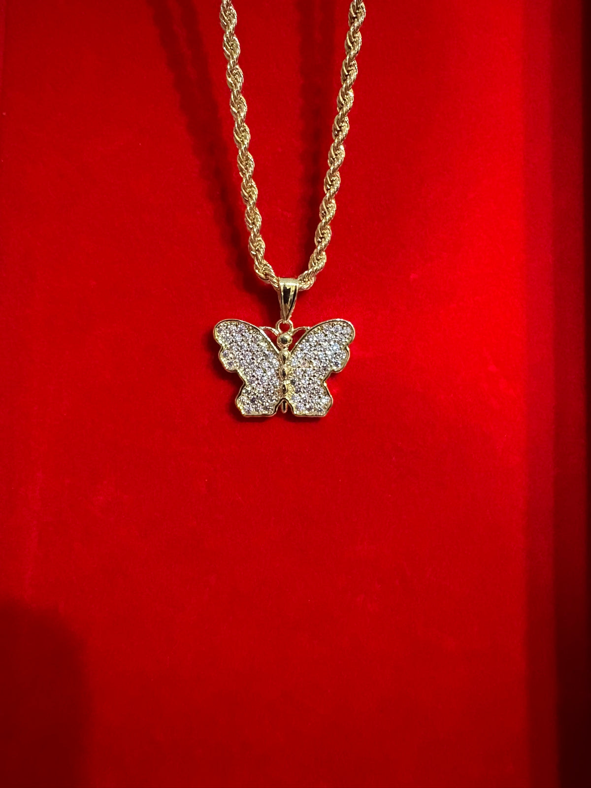 Iced Butterfly Necklace