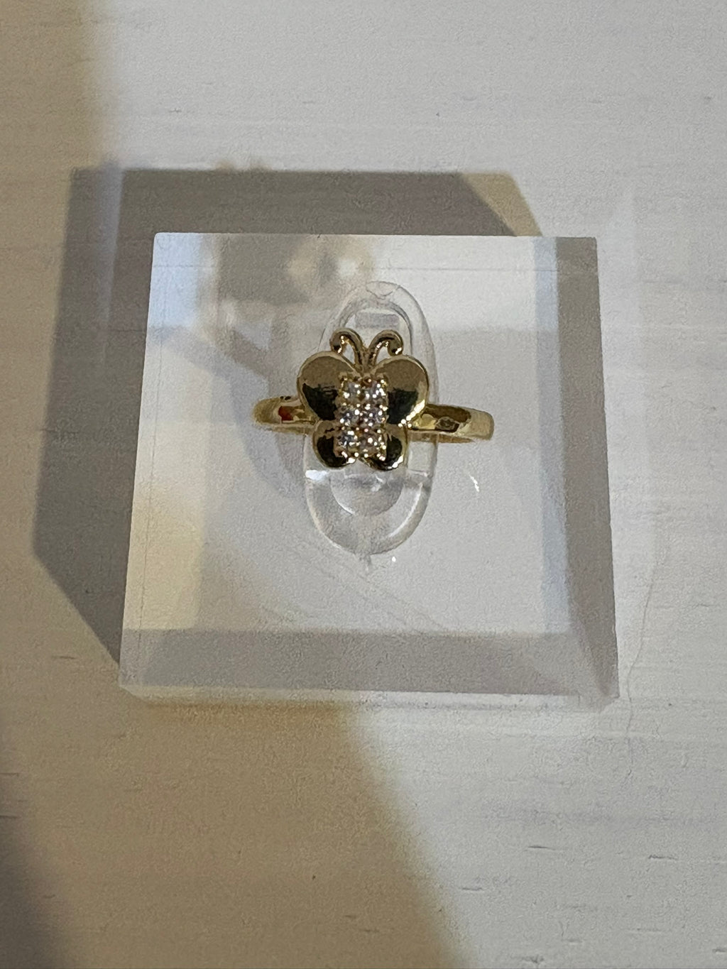 Dainty Diamond Butterfly Ring