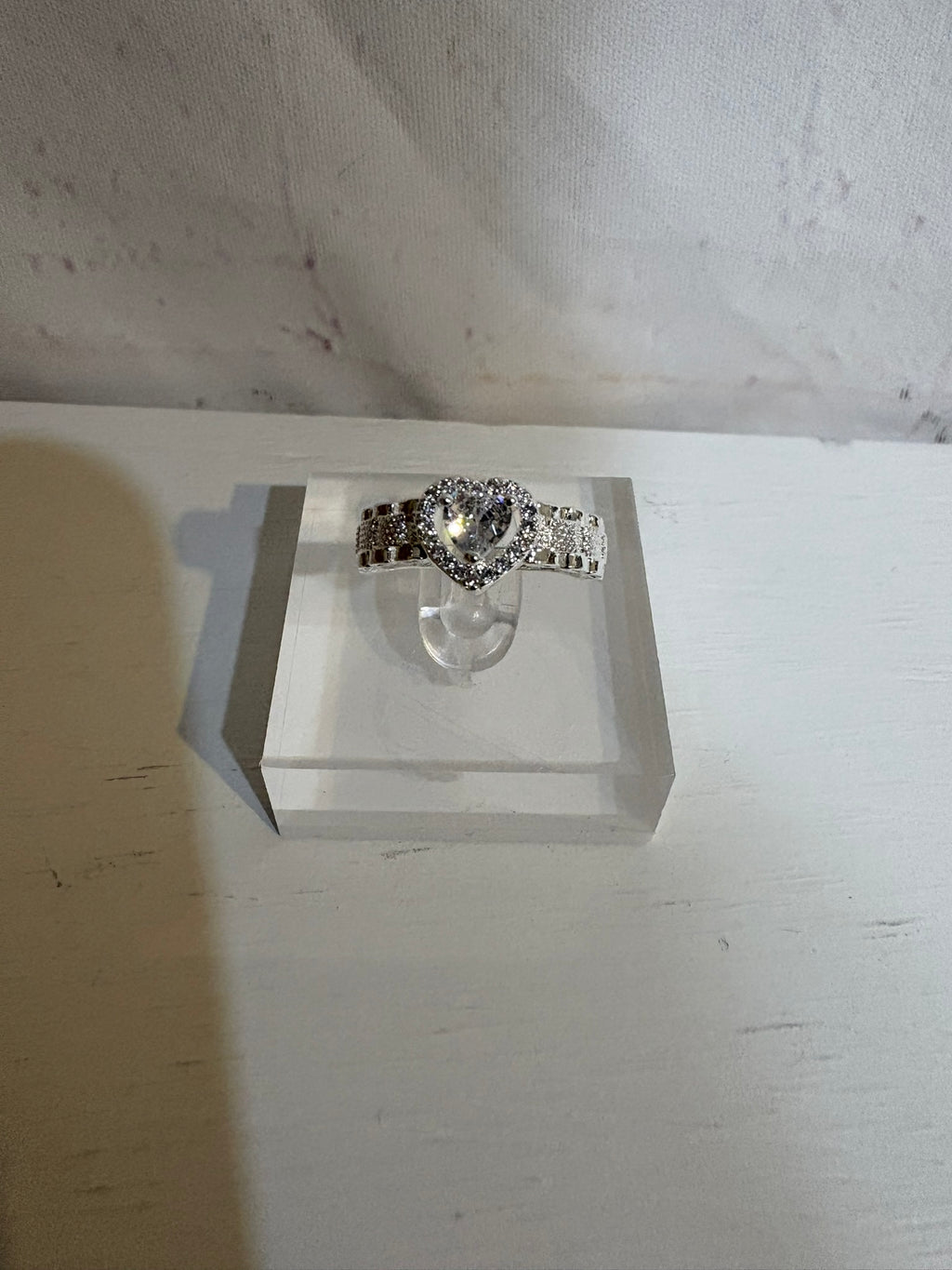 Silver Heart D Ring