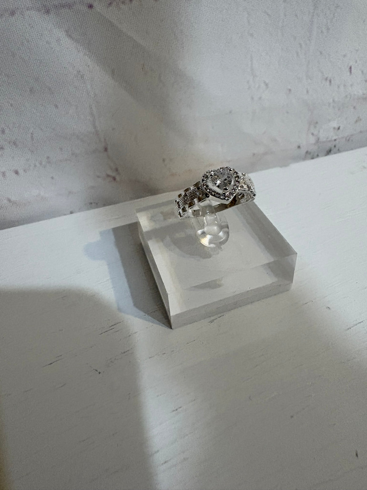 Silver Heart D Ring