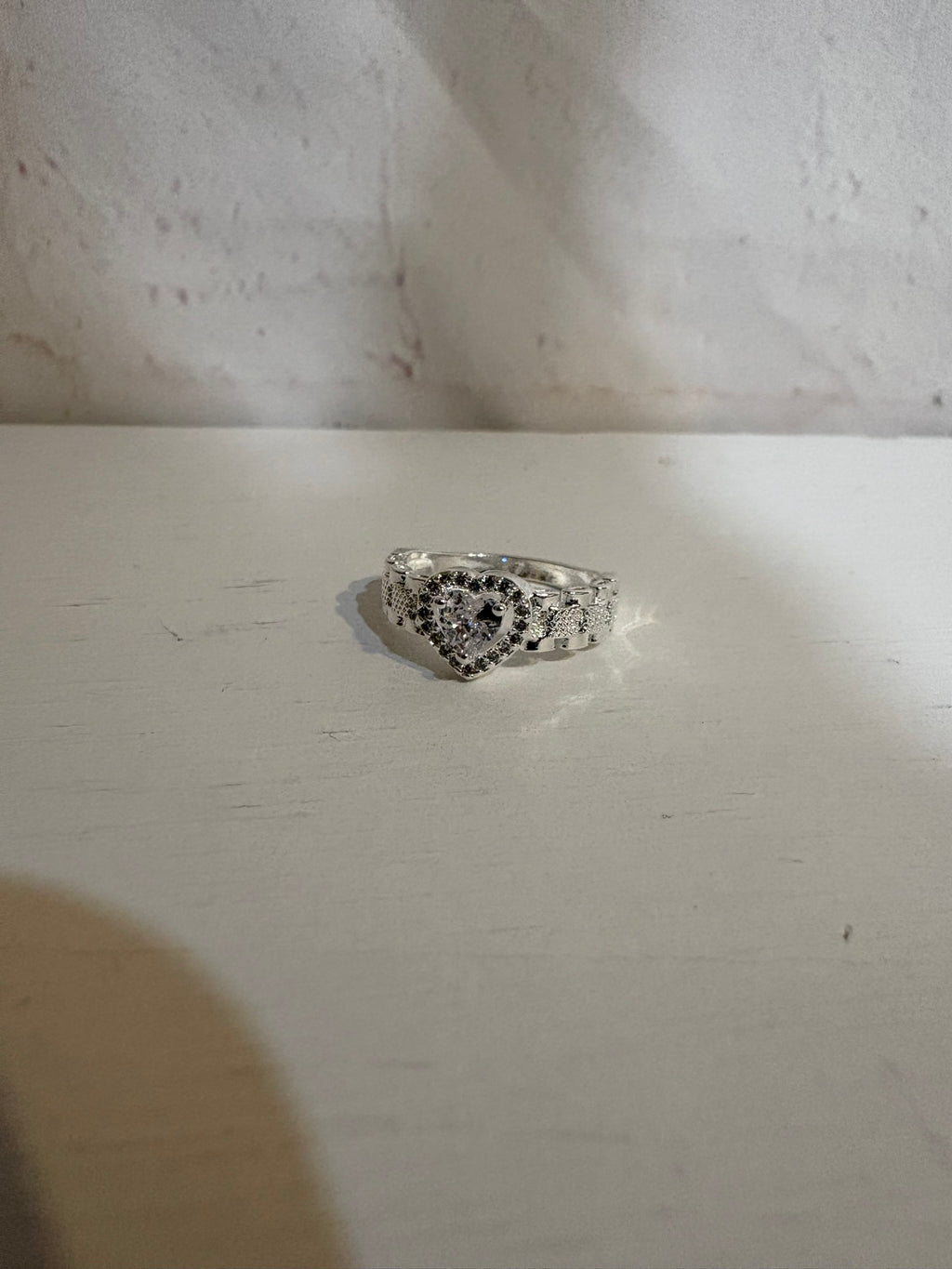 Silver Heart D Ring