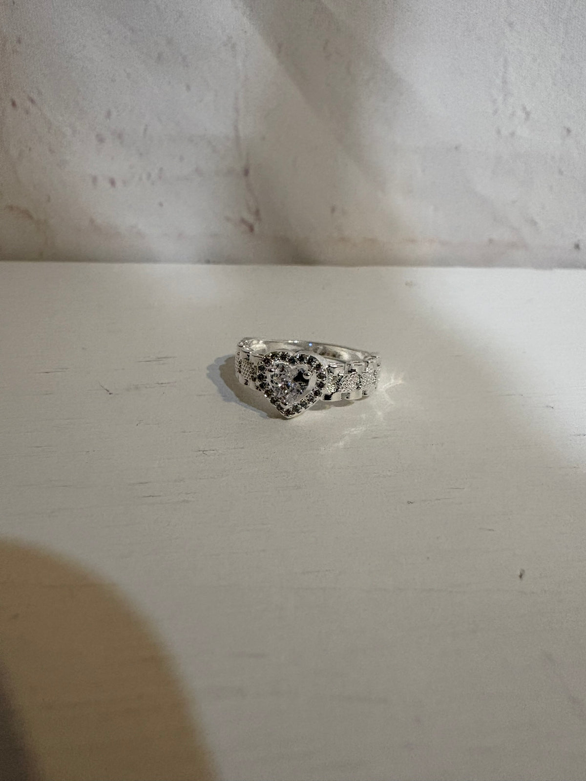 Silver Heart D Ring