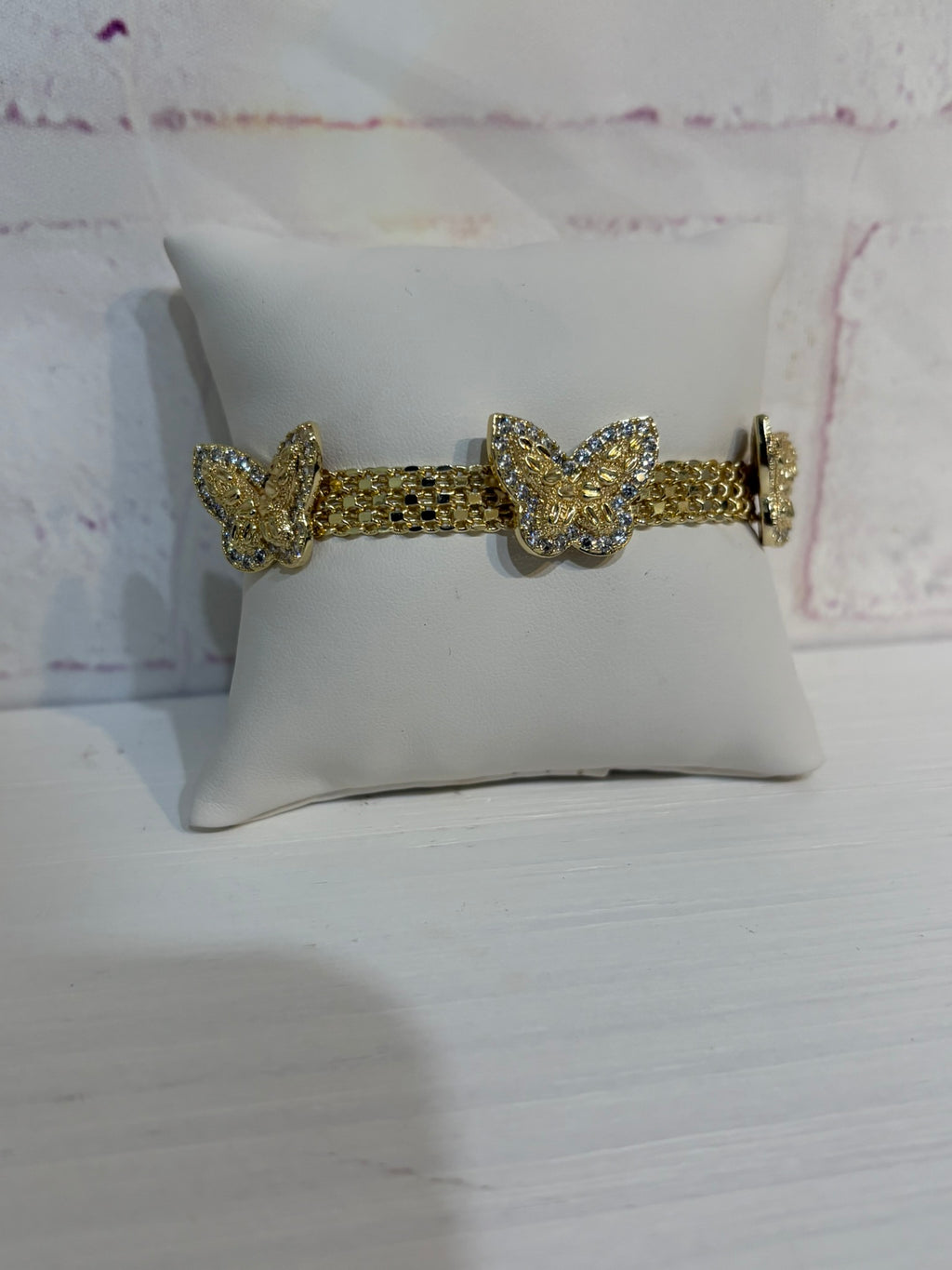 Triple Butterfly Diamond Bracelet