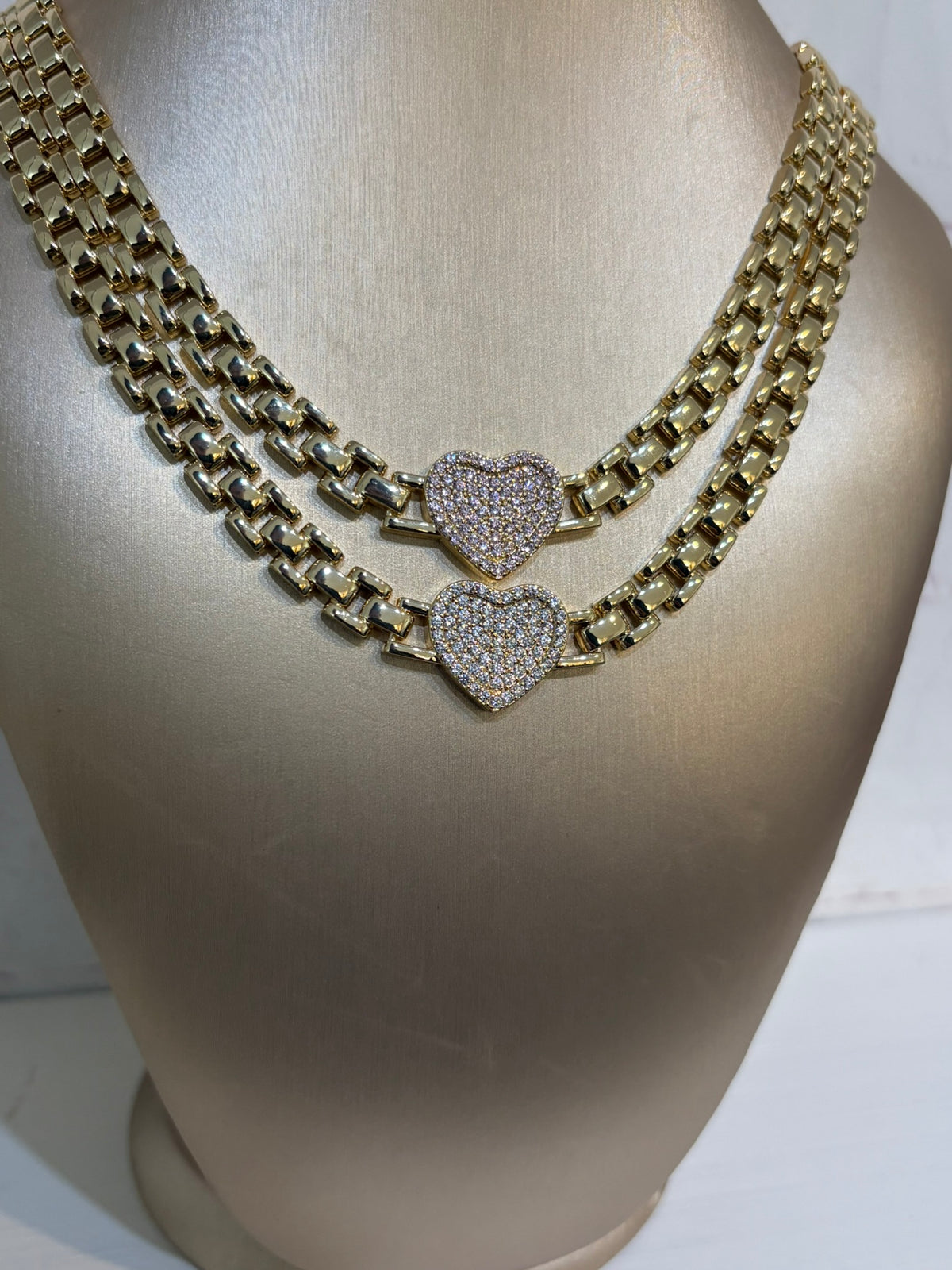 3D Single Heart Rolly Necklace