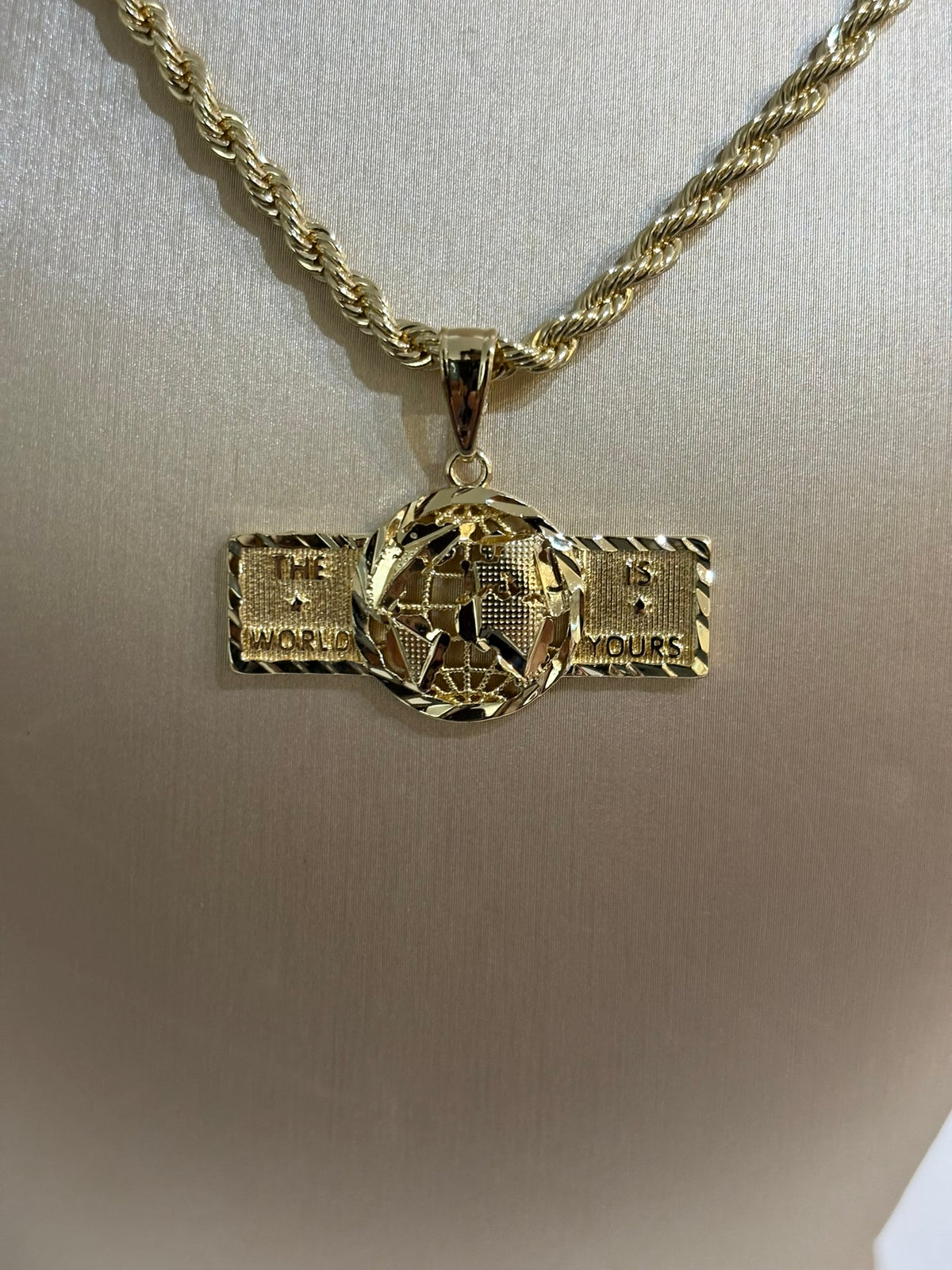 The World is Yours Bar Necklace