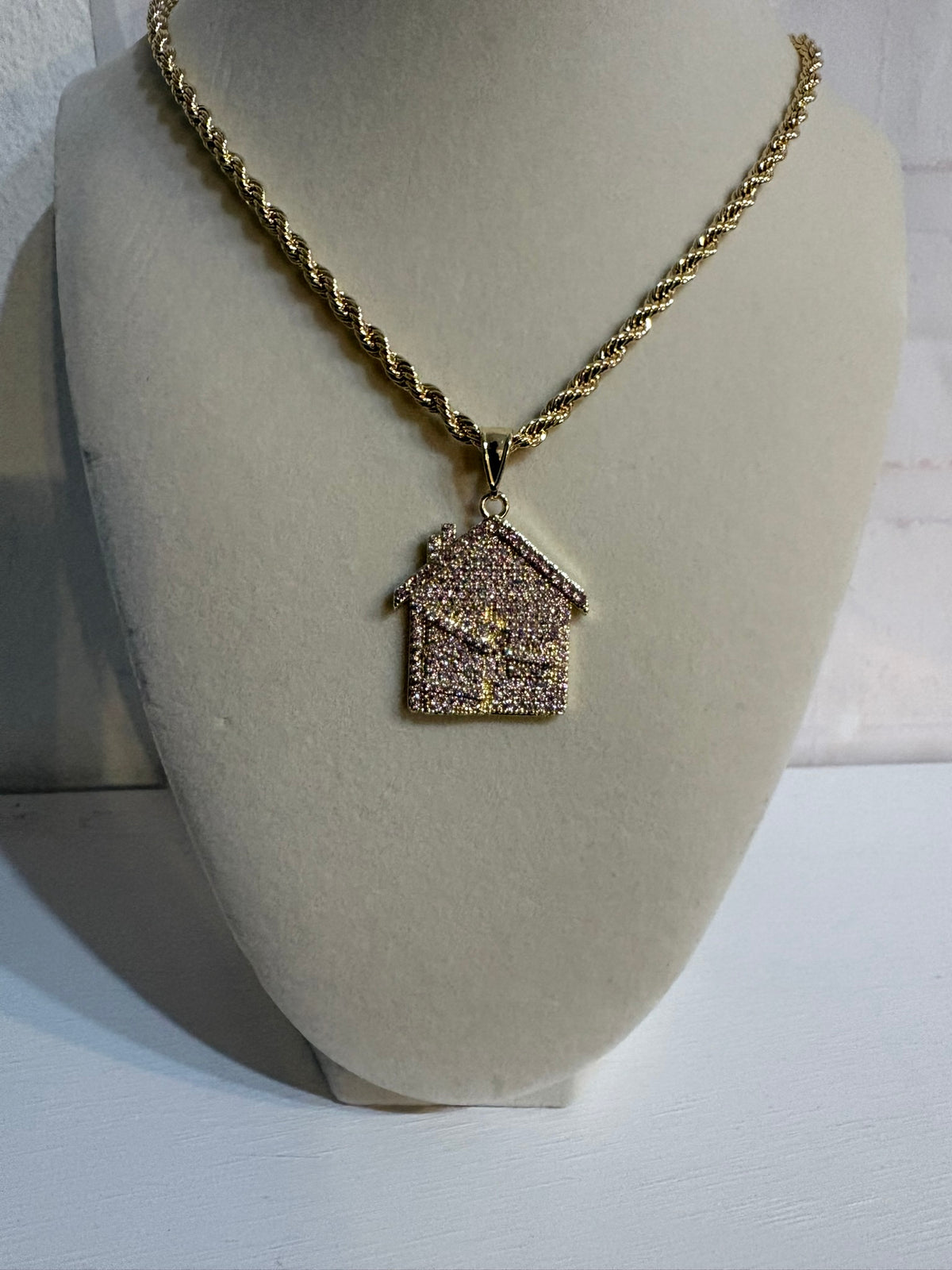 Pink Hustle House Necklace