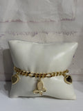 Heart and Butterfly Charm Chain Bracelet