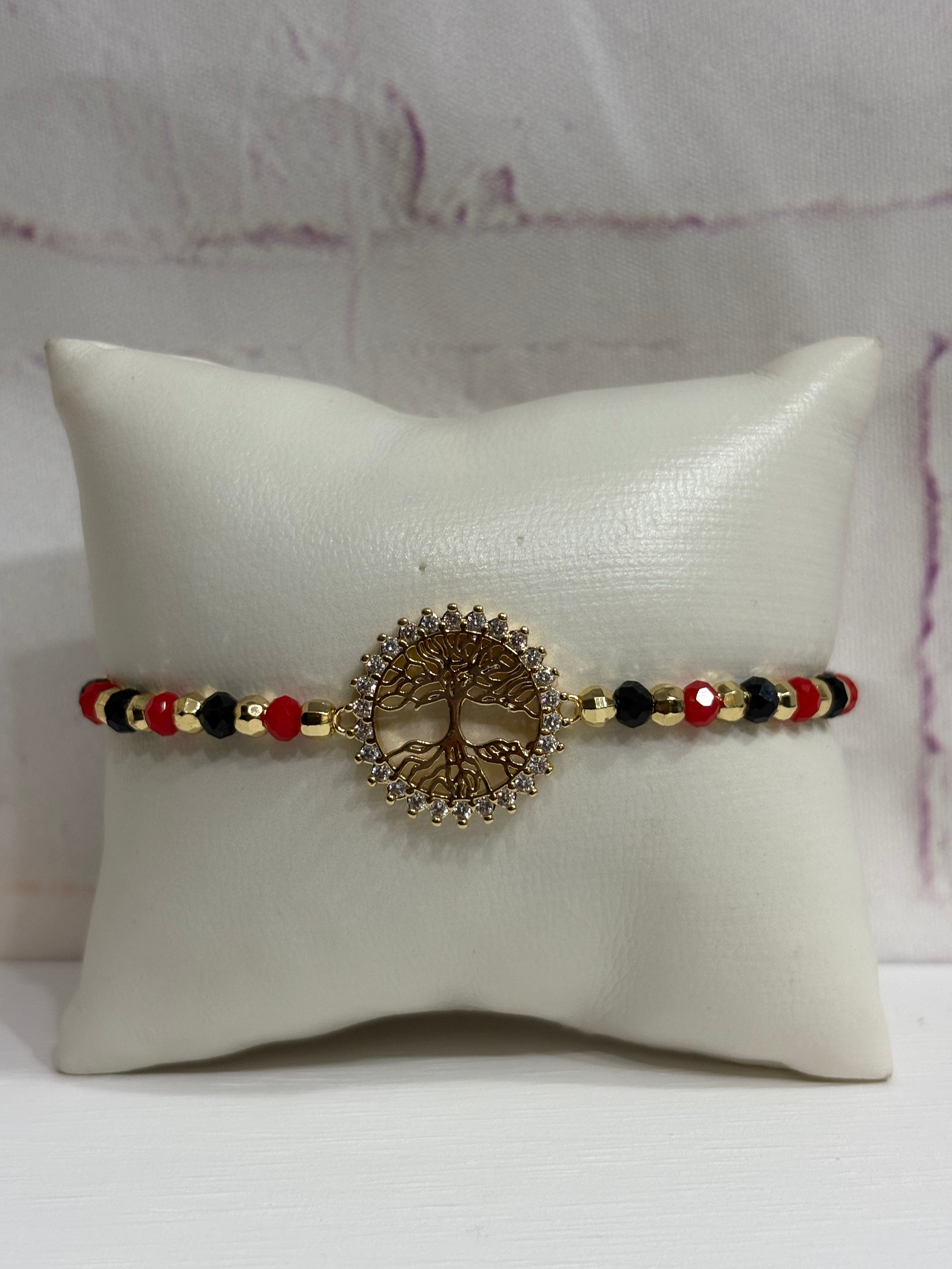 Tree of life red bracelet