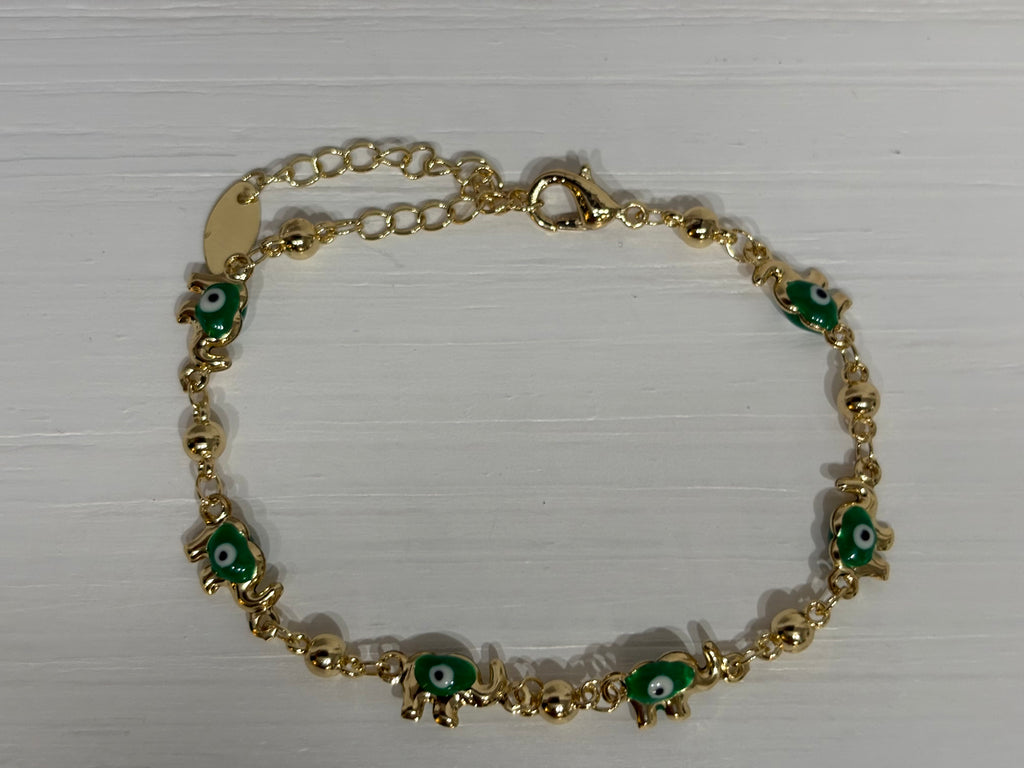 Green eye bracelet